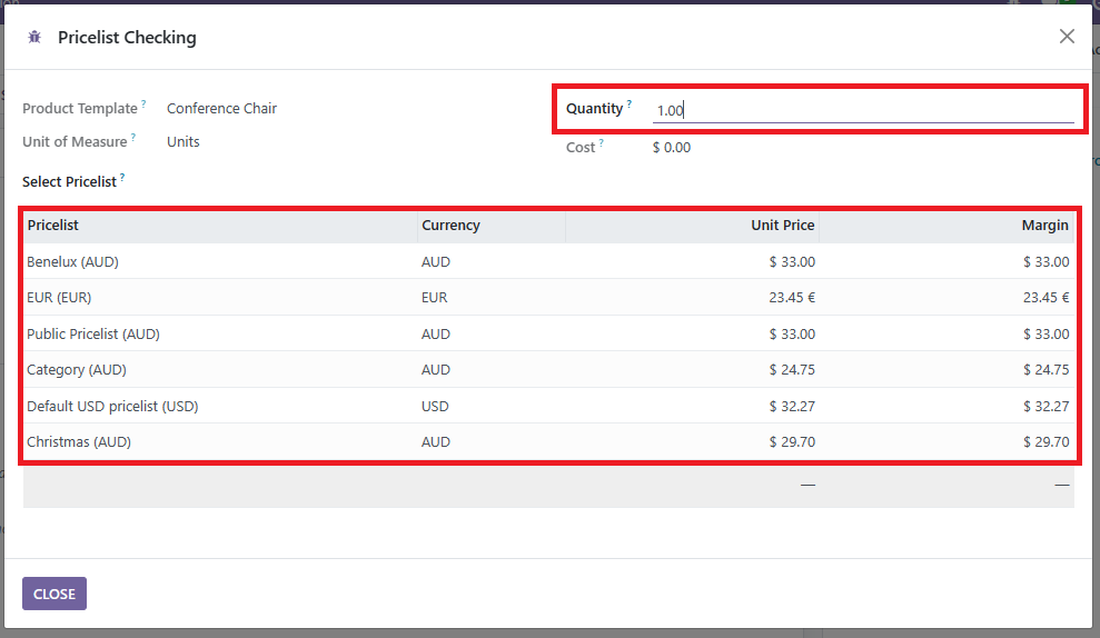Product Pricelist Comparison