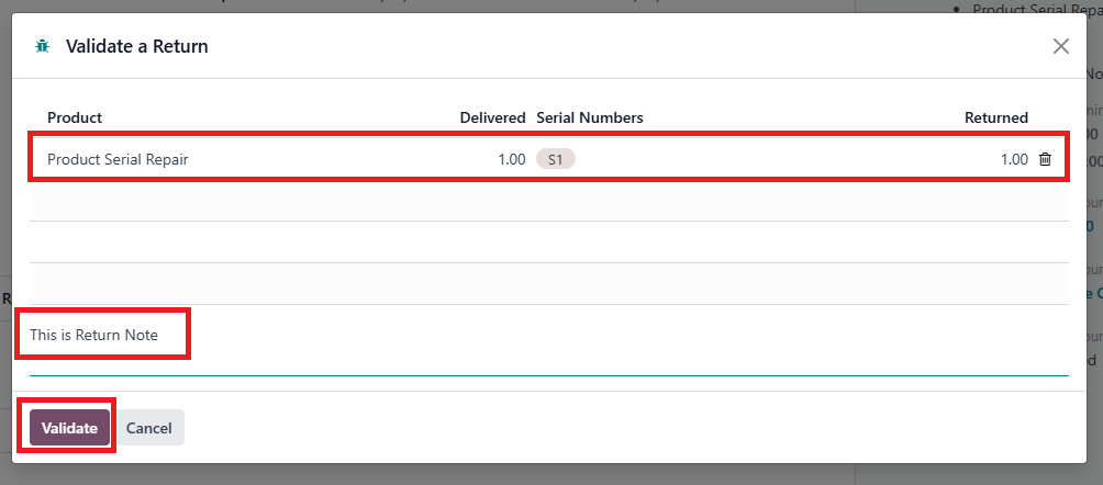 Validate Receiving Product From Vendor