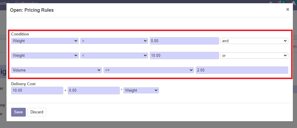 Improve the price rule by adding one or two additional conditions